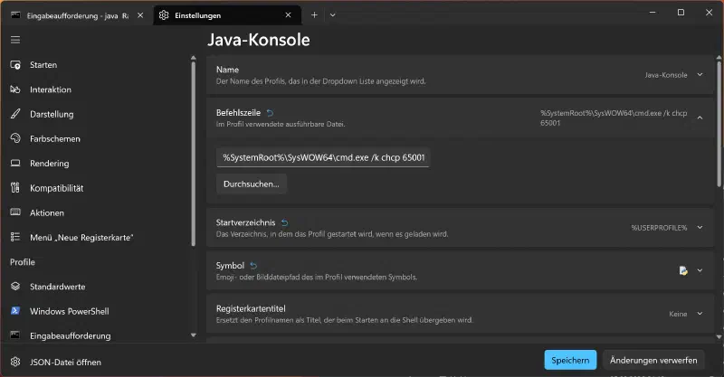Windows-TerminalApp konfigurieren (1)